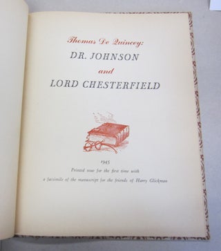 Dr. Johnson and Lord Chesterfield.