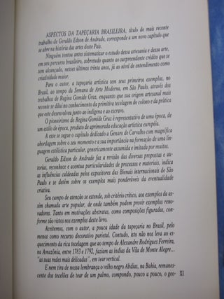 Aspectos Da Tapecaria Brasileira - Aspects of Brazilian Tapestry; Geraldo Edson De Andrade