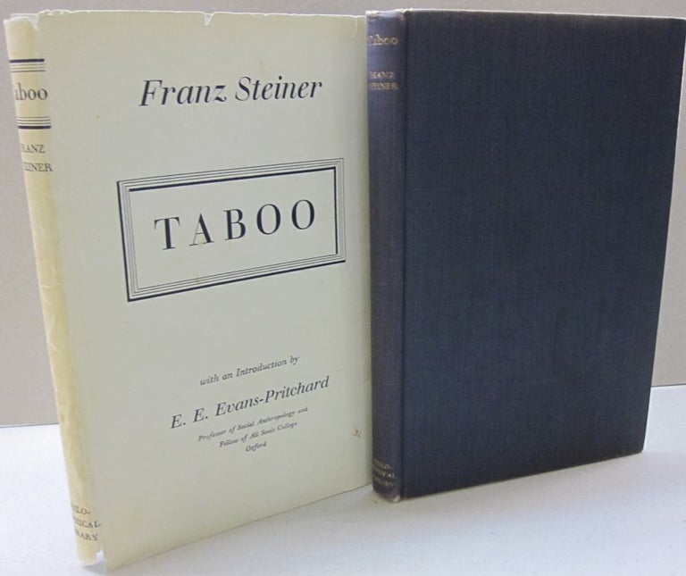Item #47661 Taboo. Franz Steiner, E E. Evans-Pritchard.