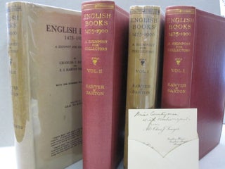 Item #47986 English Books 1475-1900; A Signpost for Collectors. Volume 1:: Caxton to Johnson,...