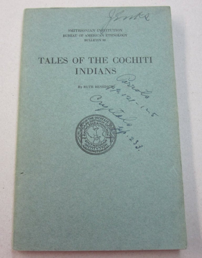 Item #48143 Tales of the Cochiti Indians. Ruth Benedict.