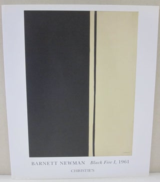 Item #49602 Barnett Newman Black Fire I, 1961. Barnett Newman