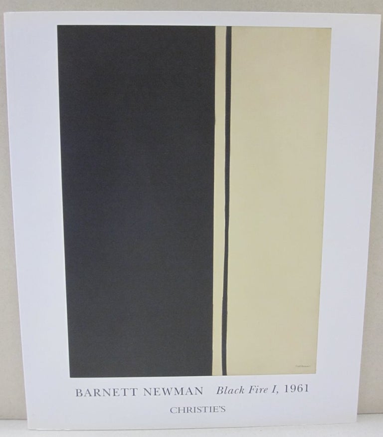 Item #49602 Barnett Newman Black Fire I, 1961. Barnett Newman.