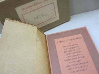Item #53615 A Book of Prefaces by Ten Famous Men-of-Books. Van Wyck Brooks, C. K. Chesteron,...