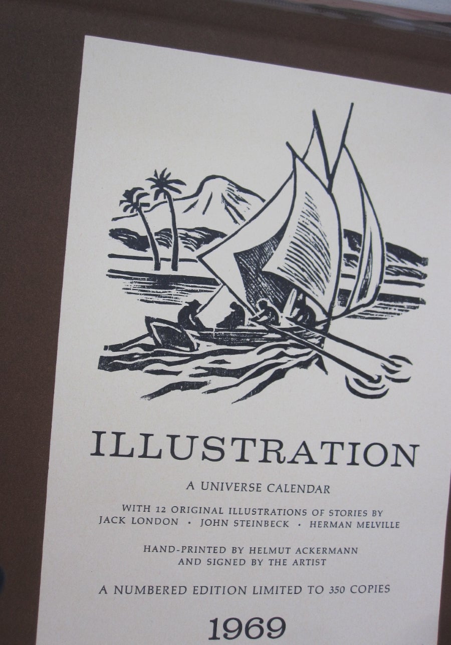 ILLUSTRATION A Universe Calendar; With 12 Original Illustrations of Stories  by Jack London, John Steinbeck, Herman Melville on Midway Book Store