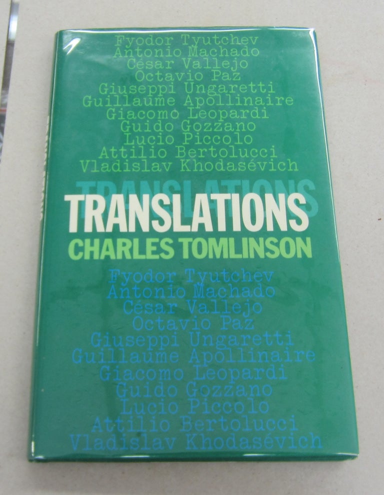 Item #53765 Translations. Charles Tomlinson.