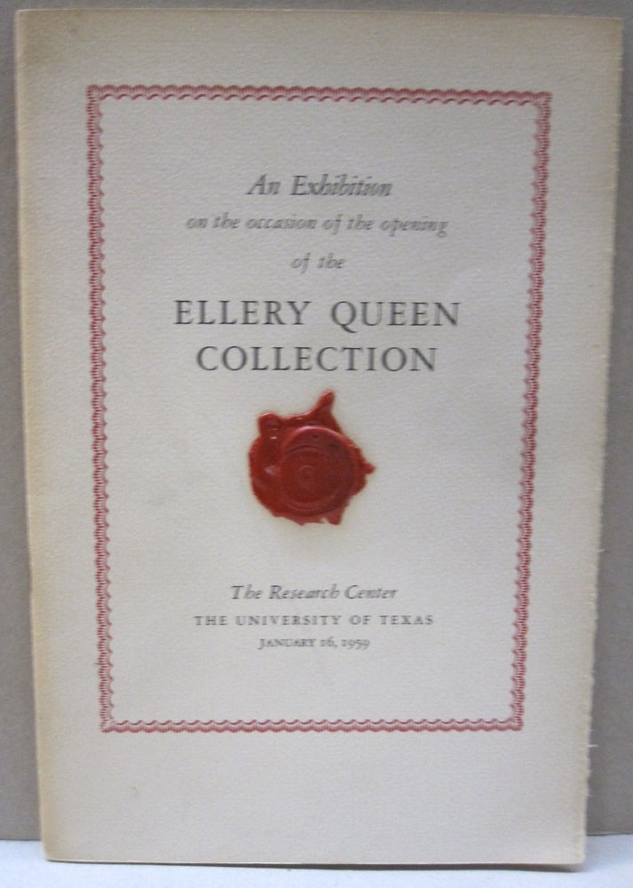 Item #53846 An Exhibition on the occassion of the opening of the Ellery Queen Collection. F. W. Roberts.