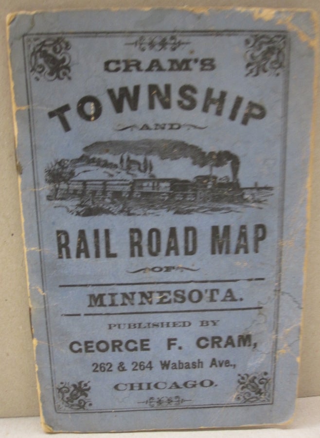 Item #54326 Cram's Township and Rail Road Map of Minnesota. George F. Cram.