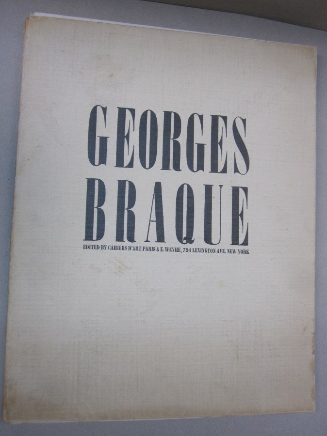 Item #55242 Georges Braque. Christian Zervos.