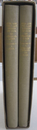 Item #55248 Elia and the Last Essays of Elia; in two volumes. Charles Lamb