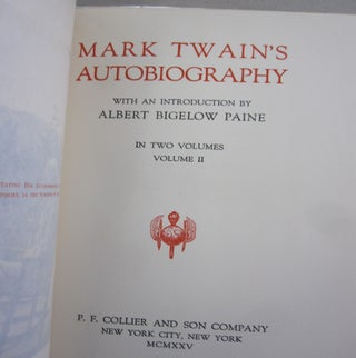 Mark Twain's Autobiography in two volumes.