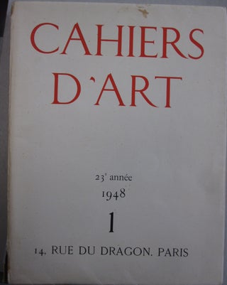 Item #55330 Cahiers D'Art 1; 23e annee