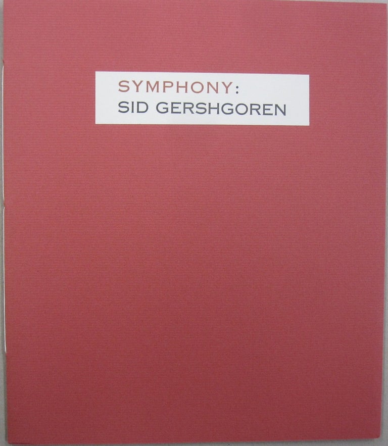 Item #55559 Symphony. Sid Gershgoren.