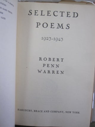 Selected Poems 1923-1943.