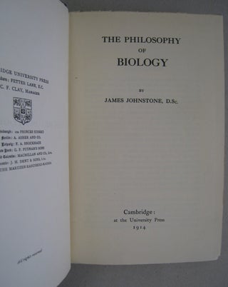 The Philosophy of Biology.