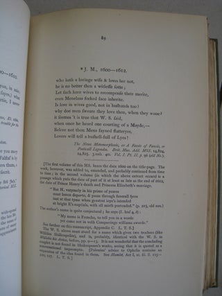 The Shakespere Allusion Book: A Collection of Allusions to Shakespere from 1591-1700.; TWO VOLUME SET