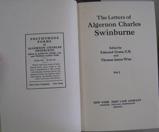 The Letters of Algernon Charles Swinburne.