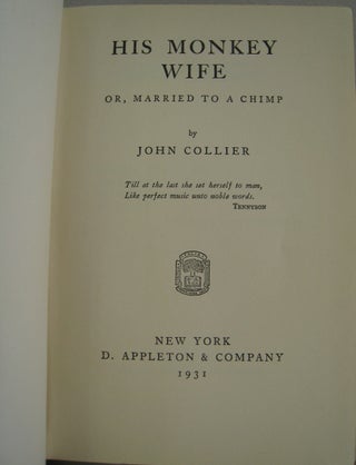 His Monkey Wife; or, Married to a Chimp