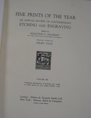 Fine Prints of the Year An Annual Review of Contemporary Etching and Engraving; VOLUME SIX