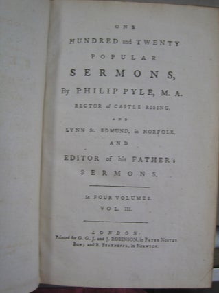 One Hundred and Twenty Popular Sermons in Four Volumes.