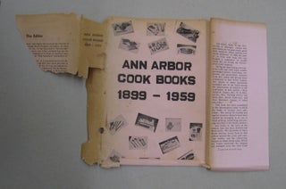 Ann Arbor Cook Books 1899 - 1959.