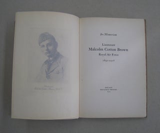 In Memoriam Lieutenant Malcolm Cotton Brown Royal Air Force 1897-1918.