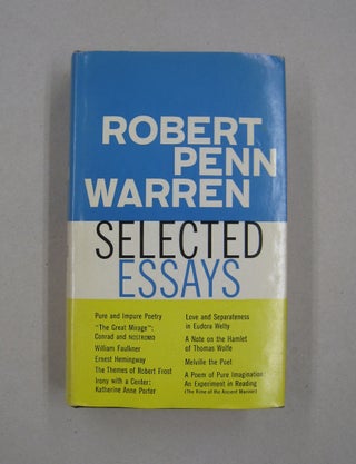 Item #58662 Selected Essays. Robert Penn Warren