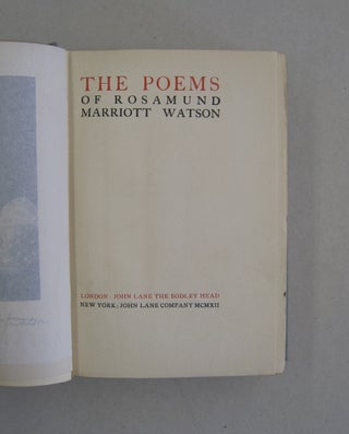The Poems of Marriott Watson.