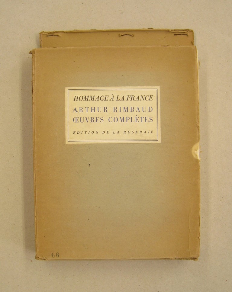 Item #59969 Oeuvres complètes; Premiers Vers 1870-1872. Arthur Rimbaud.
