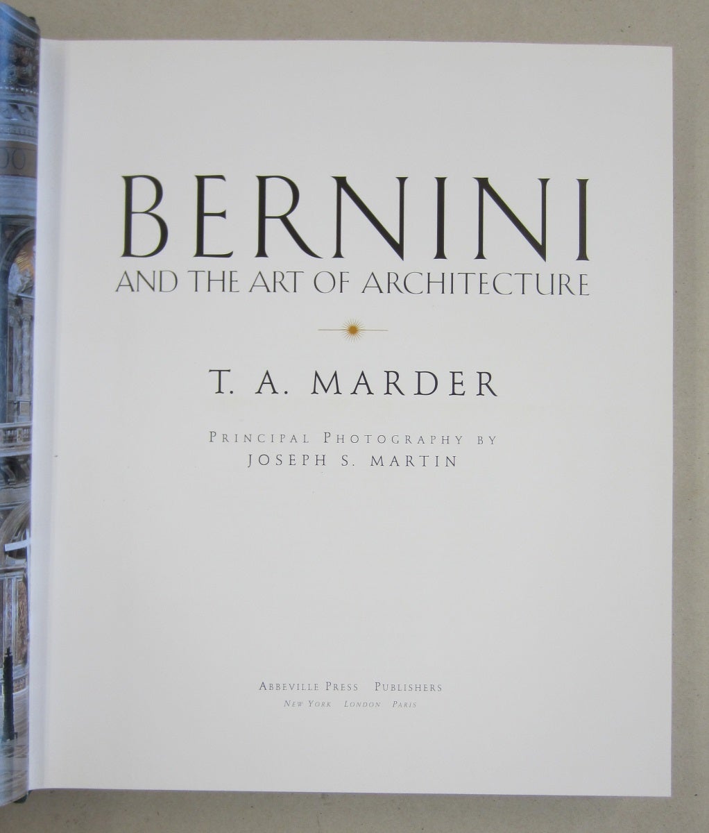Bernini and the Art of Architecture by Tod A. Marder, Gian Lorenzo Bernini,  Joseph Martin on Midway Book Store