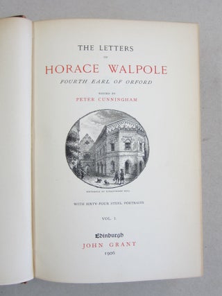 The Letters of Horace Walpole Fourth Earl of Orford in 9 volumes leather bound.