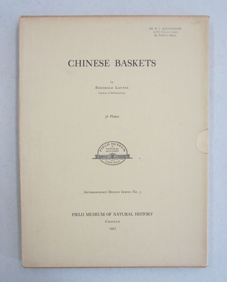 Item #61332 Chinese Baskets. Berthold Laufer.