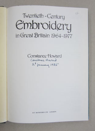 Twentieth Century Embroidery in Great Britain 1964-1977.