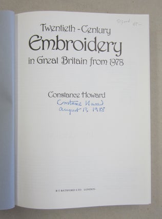 Twentieth Century Embroidery in Great Britain from 1978.
