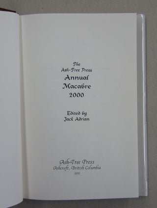 The Ash-Tree Press Annual Macabre 2000.