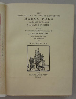 The Most Noble and Famous Travels of Marco Polo Together with the Travels of Nicolo de Conti.