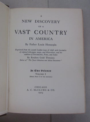 A New Discovery of a Vast Country in America; Volume one