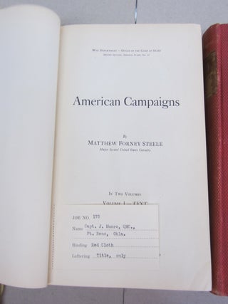 American Campaigns Volume I - Text and Volume II - Maps set.