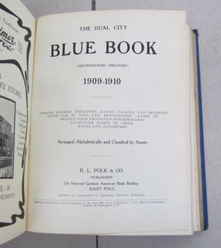 Dual City Blue Book ( Householders' Directory); 1909-1910