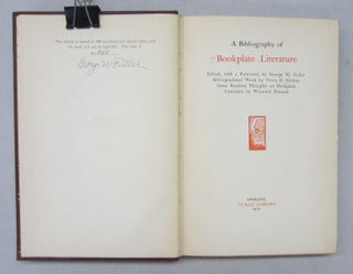 A Bibliography of Bookplate Literature.