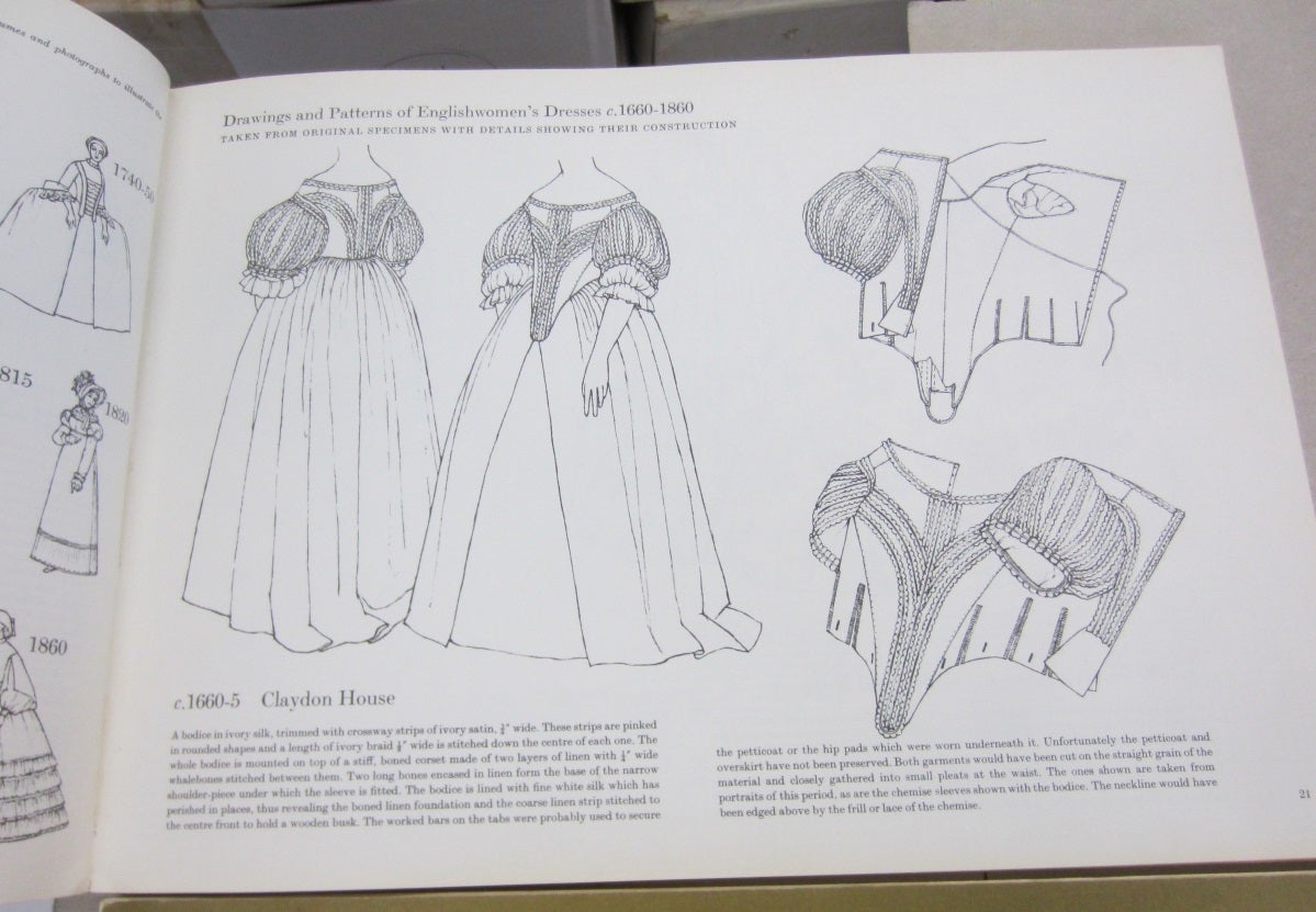 Patterns of Fashion 1: Englishwomen's dresses and their construction c.  1660-1860 and 2 Englishwomen's dresses and their construction c. 1860-1940  two