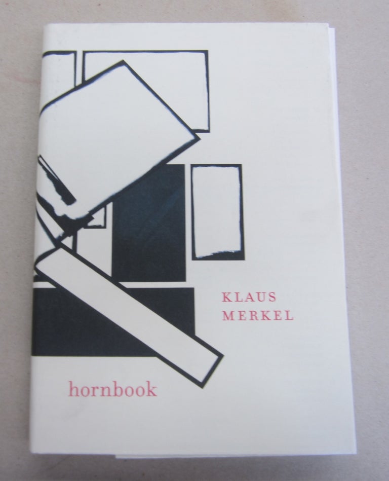 Item #65536 Hornbook: Klaus Merkel. ed Jochen Kienbaum.