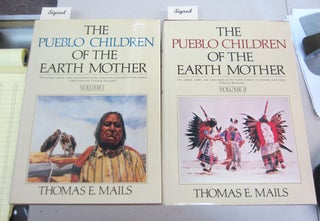 Item #65580 The Pueblo Children of the Earth Mother Two Volume set Signed with original drawings....