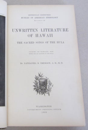 Unwritten Literature of Hawaii; The Sacred Songs of the Hula