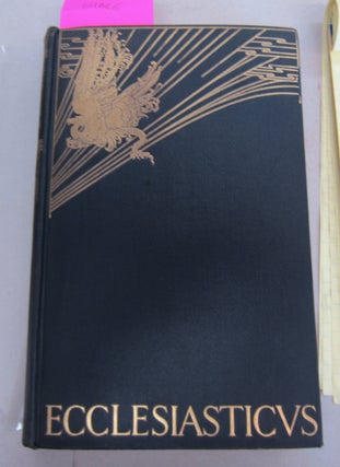 Item #66073 Ecclesiasticus or The Wisdom of Jesus the Son of Sirach. C Lewis Hind