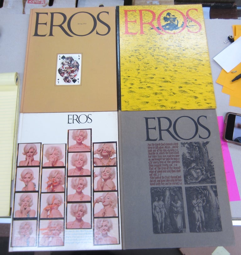 Item #66158 Eros 1962 Volume One, Number One, Two, Three, and Four 4 volume set (complete); Spring, Summer,Autumn, & Winter. Ralph Ginsburg.