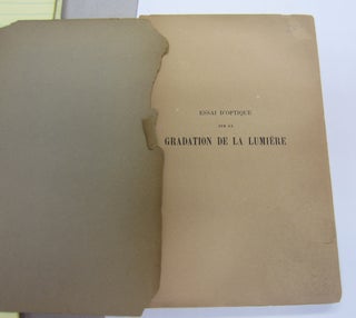 Item #66794 Essai D'Optique sur la Gradation de la Lumière. Pierre Bouguer
