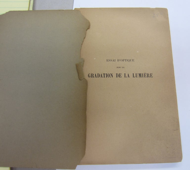 Item #66794 Essai D'Optique sur la Gradation de la Lumière. Pierre Bouguer.