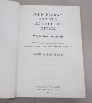 John Pecham and the Science of Optics.