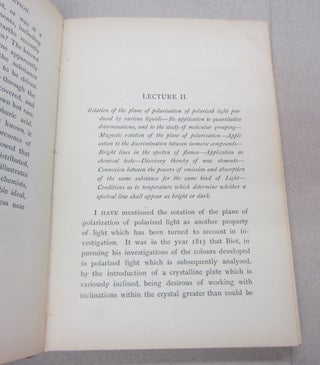 On Light as a Means of Investigation Second Course, Delivered at Aberdeen in December, 1884.